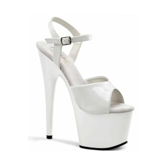 Diona j Shoes - Open-Toe Ankle Strap Platform Sandals White